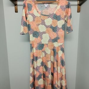 🆕LuLaRoe | Nicole Dress Asian Floral Summer Vacation dress Size Large